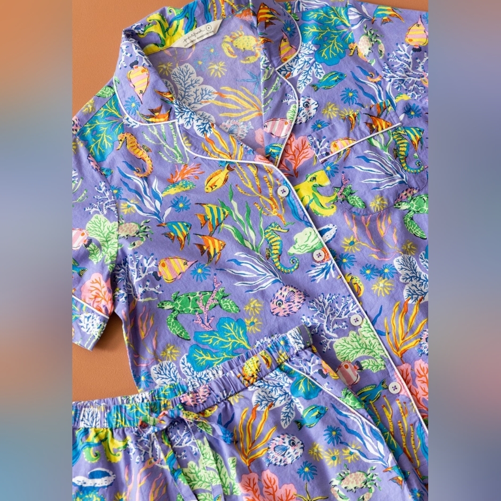 NWT Printfresh Oceania Short Sleeve PJ Set